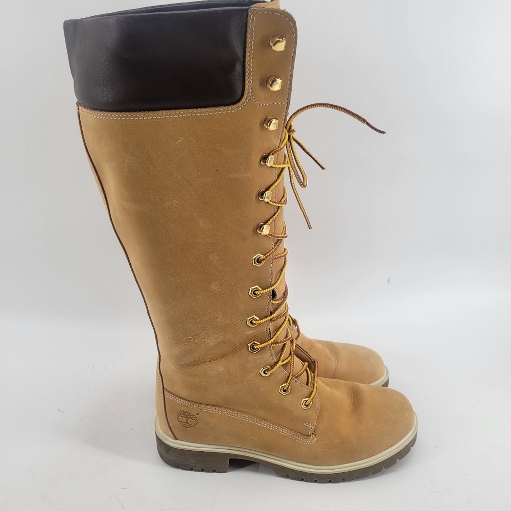 Timberland womens 14" Premium Boot Tan Size 7.5